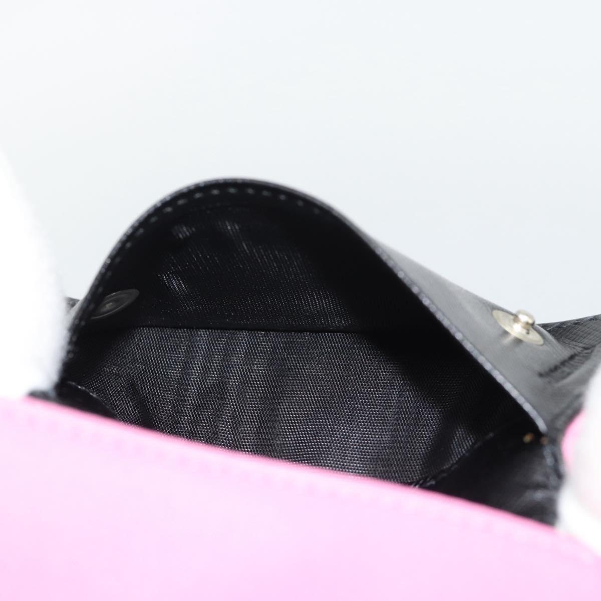 PRADA Key Case Nylon Pink Silver Auth 189428A