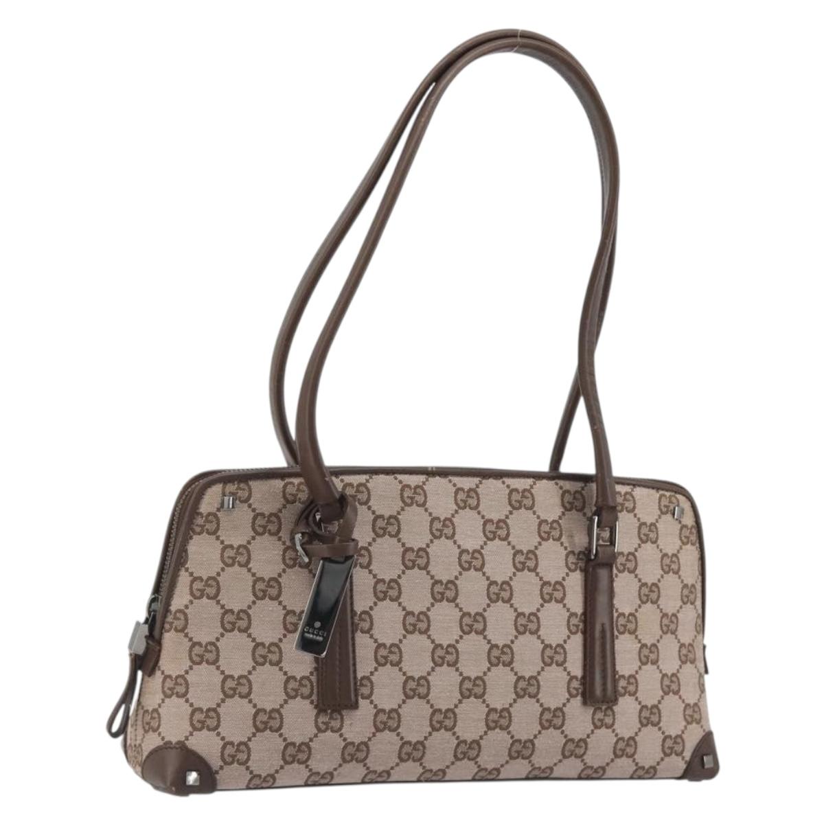 GUCCI GG Canvas Hand Bag Pink Silver 001 4283 Auth 189494