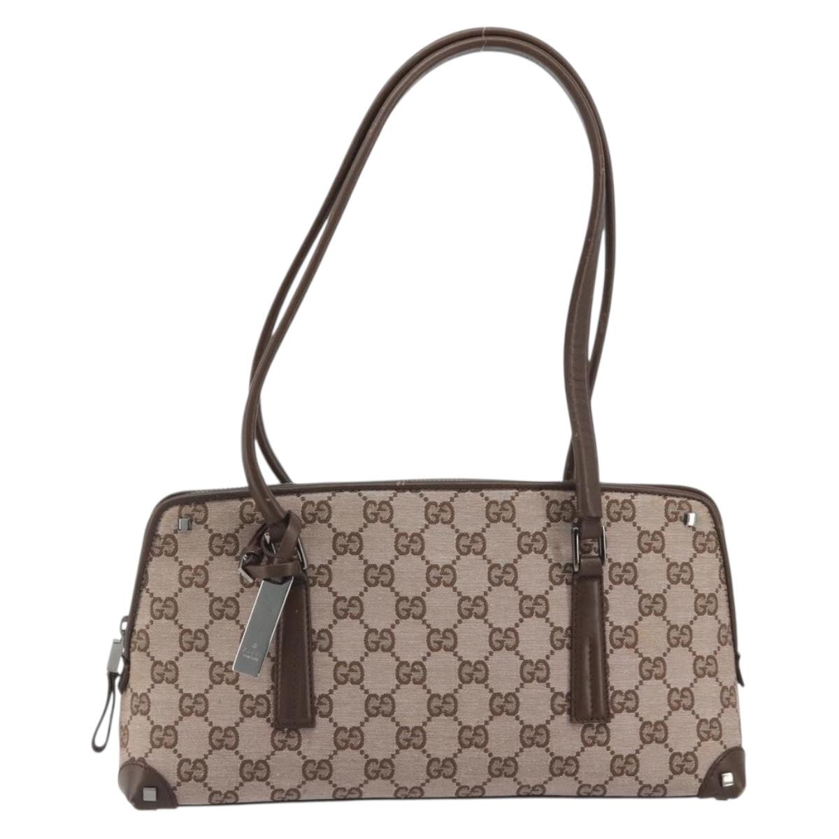 GUCCI GG Canvas Hand Bag Pink Silver 001 4283 Auth 189494