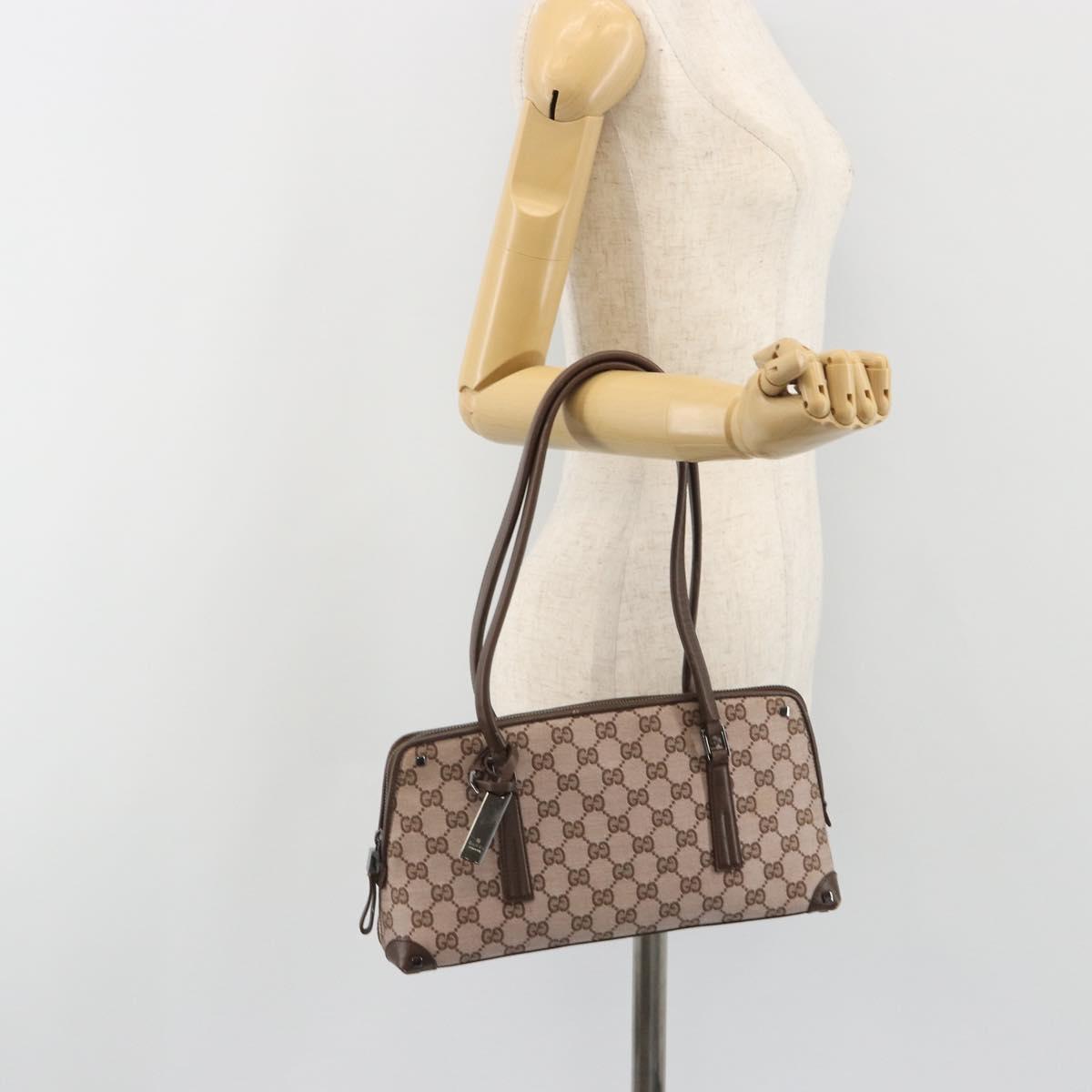 GUCCI GG Canvas Hand Bag Pink Silver 001 4283 Auth 189494