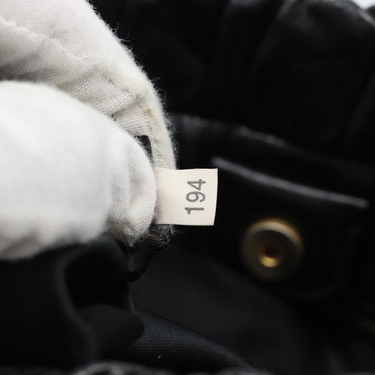 Miu Miu Hand Bag Leather 2way Black Gold Auth 189500SAM
