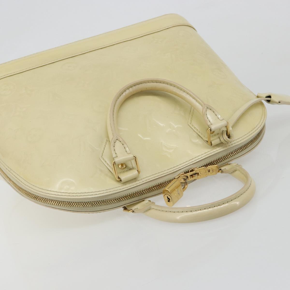 LOUIS VUITTON Monogram Vernis Alma PM Hand Bag Broncorail M91445 LV Auth 189507