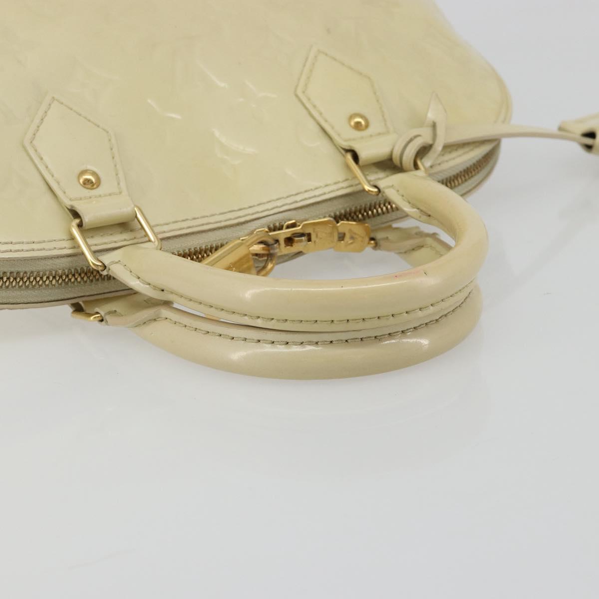 LOUIS VUITTON Monogram Vernis Alma PM Hand Bag Broncorail M91445 LV Auth 189507