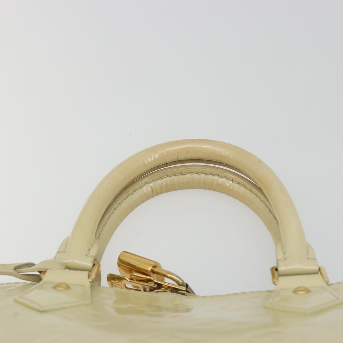 LOUIS VUITTON Monogram Vernis Alma PM Hand Bag Broncorail M91445 LV Auth 189507