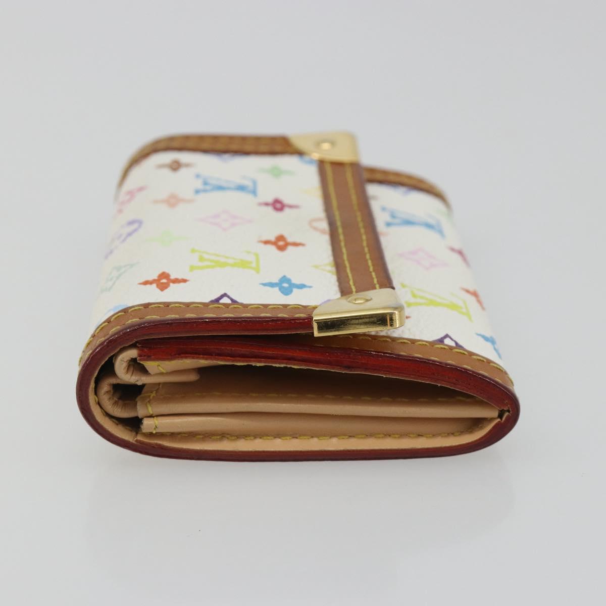 LOUIS VUITTON Monogram Multicolor Porte Monnaie Pla Purse M92657 Auth 189514