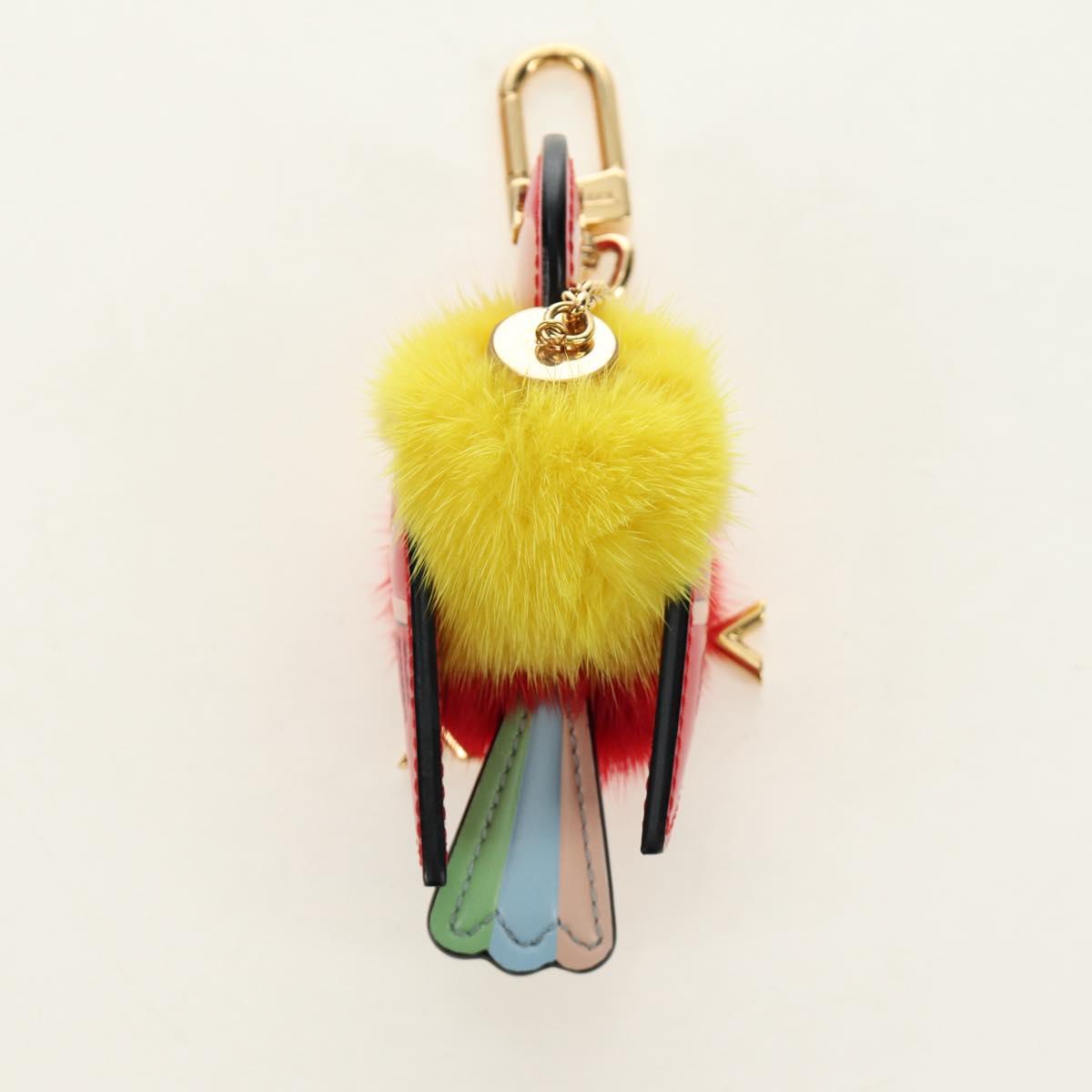 LOUIS VUITTON Bijoux Traveling Bird Sack Charm Fur Red M67390 LV Auth 189516V
