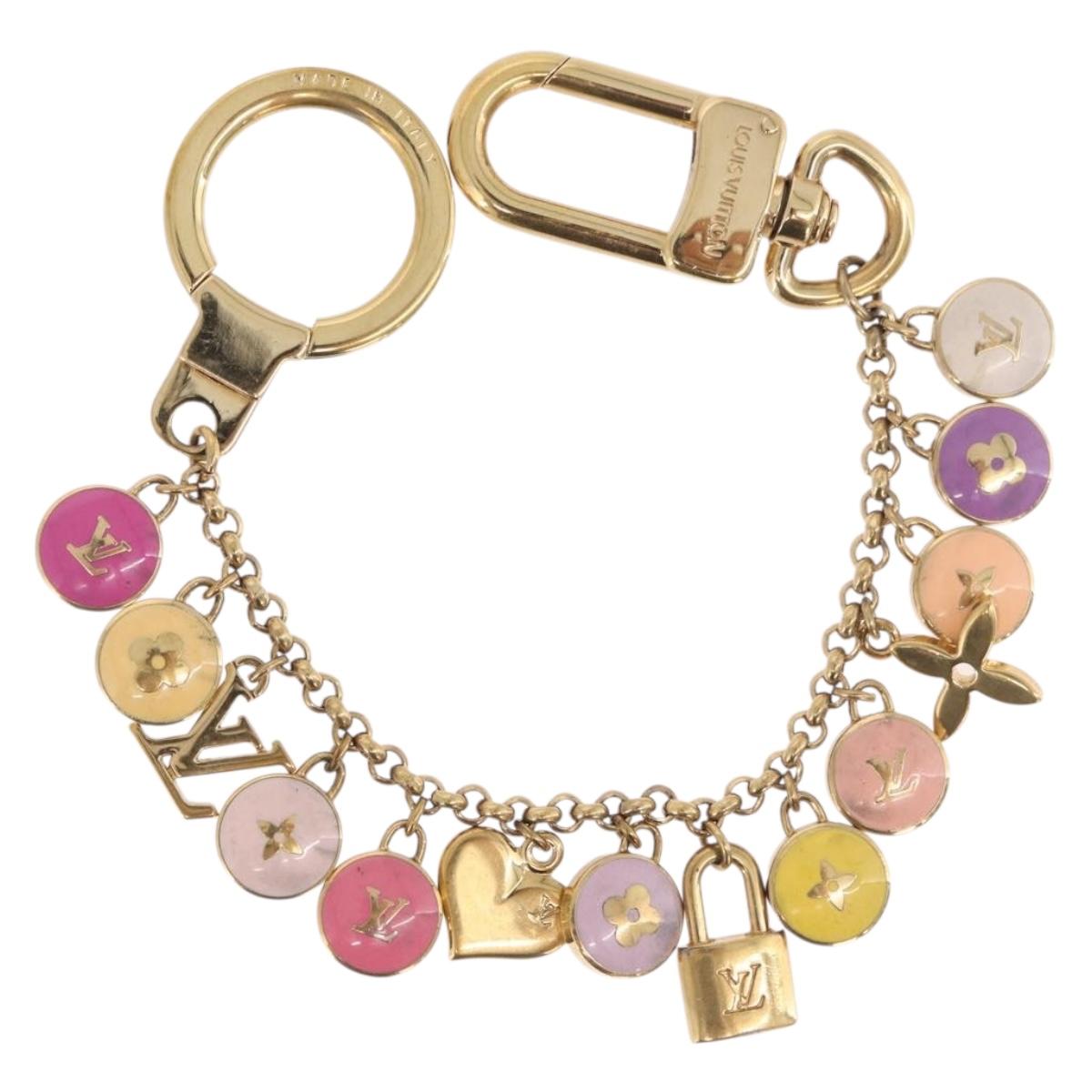 LOUIS VUITTON Porte Cles Chainne Pastille Key Holder metal M66172 LV Auth 189518