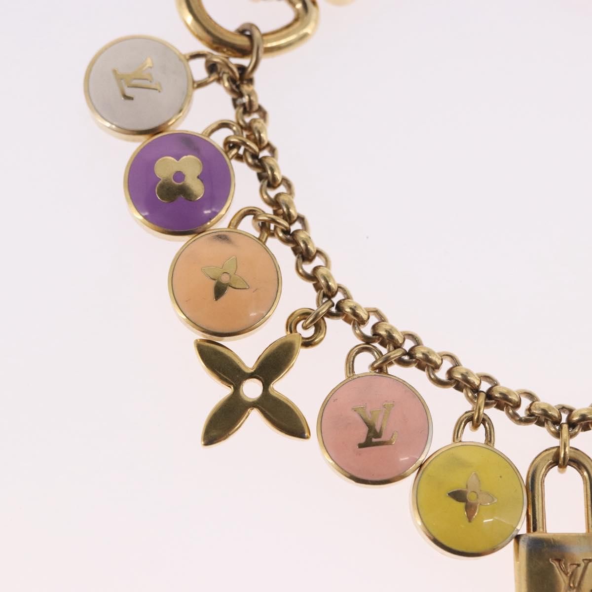 LOUIS VUITTON Porte Cles Chainne Pastille Key Holder metal M66172 LV Auth 189518
