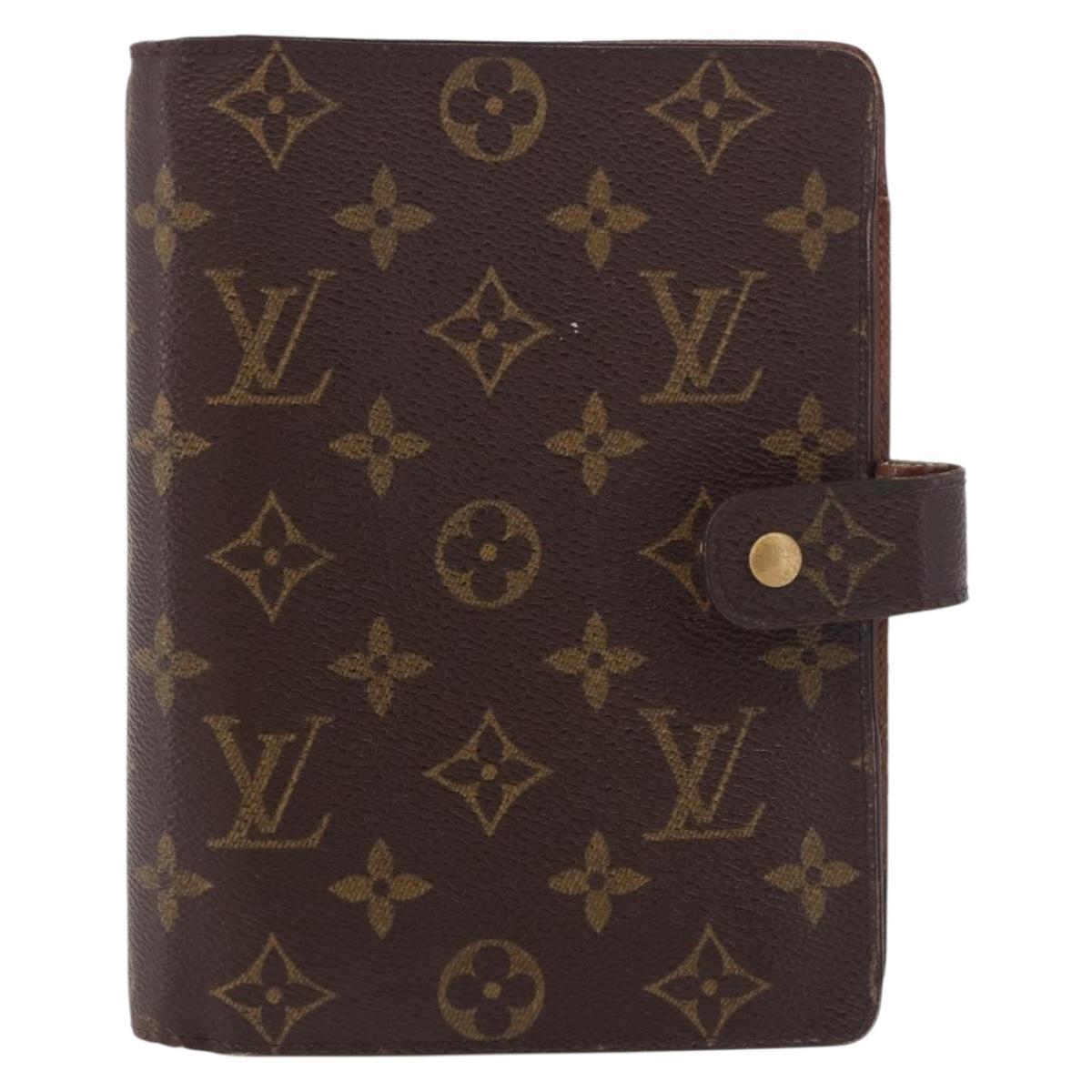 LOUIS VUITTON Monogram Agenda MM Day Planner Cover R20105 LV Auth 189519