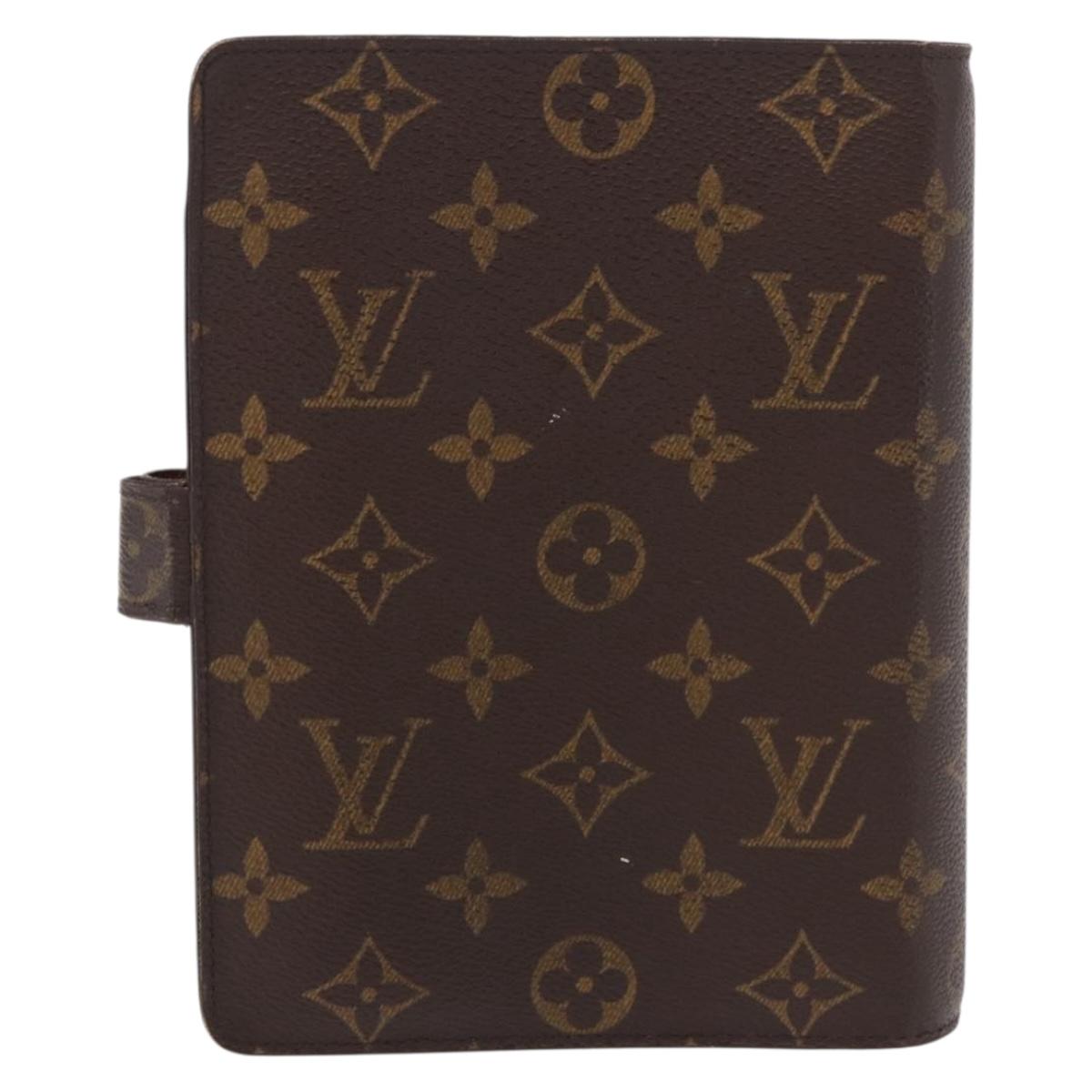 LOUIS VUITTON Monogram Agenda MM Day Planner Cover R20105 LV Auth 189519