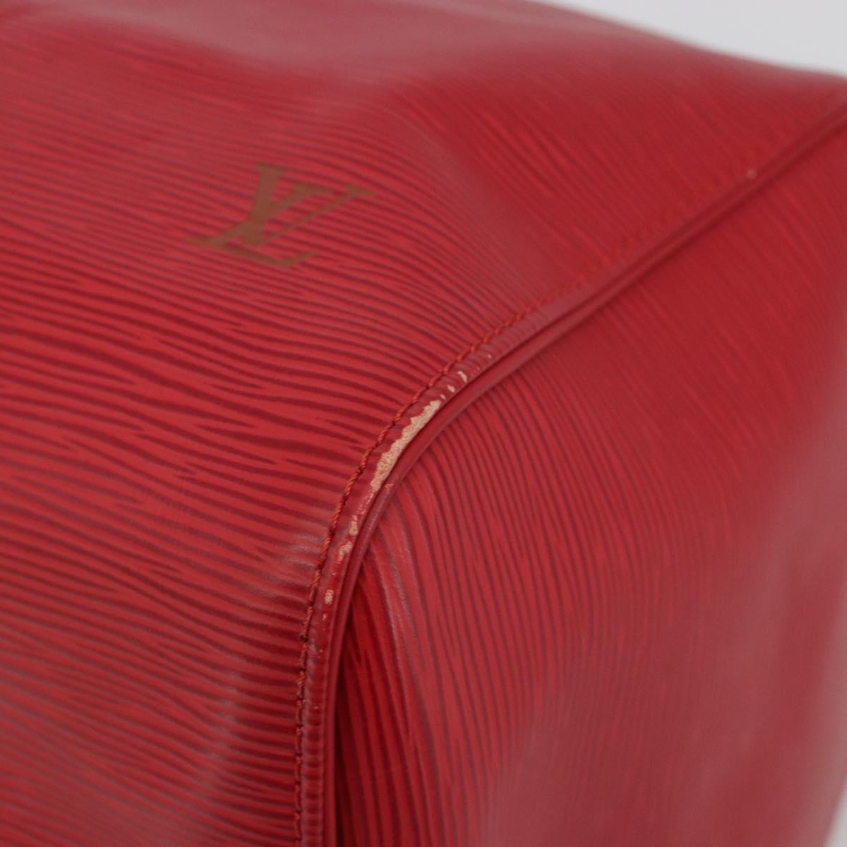 LOUIS VUITTON Epi Keepall 45 Boston Bag Red M42977 LV Auth 189520A