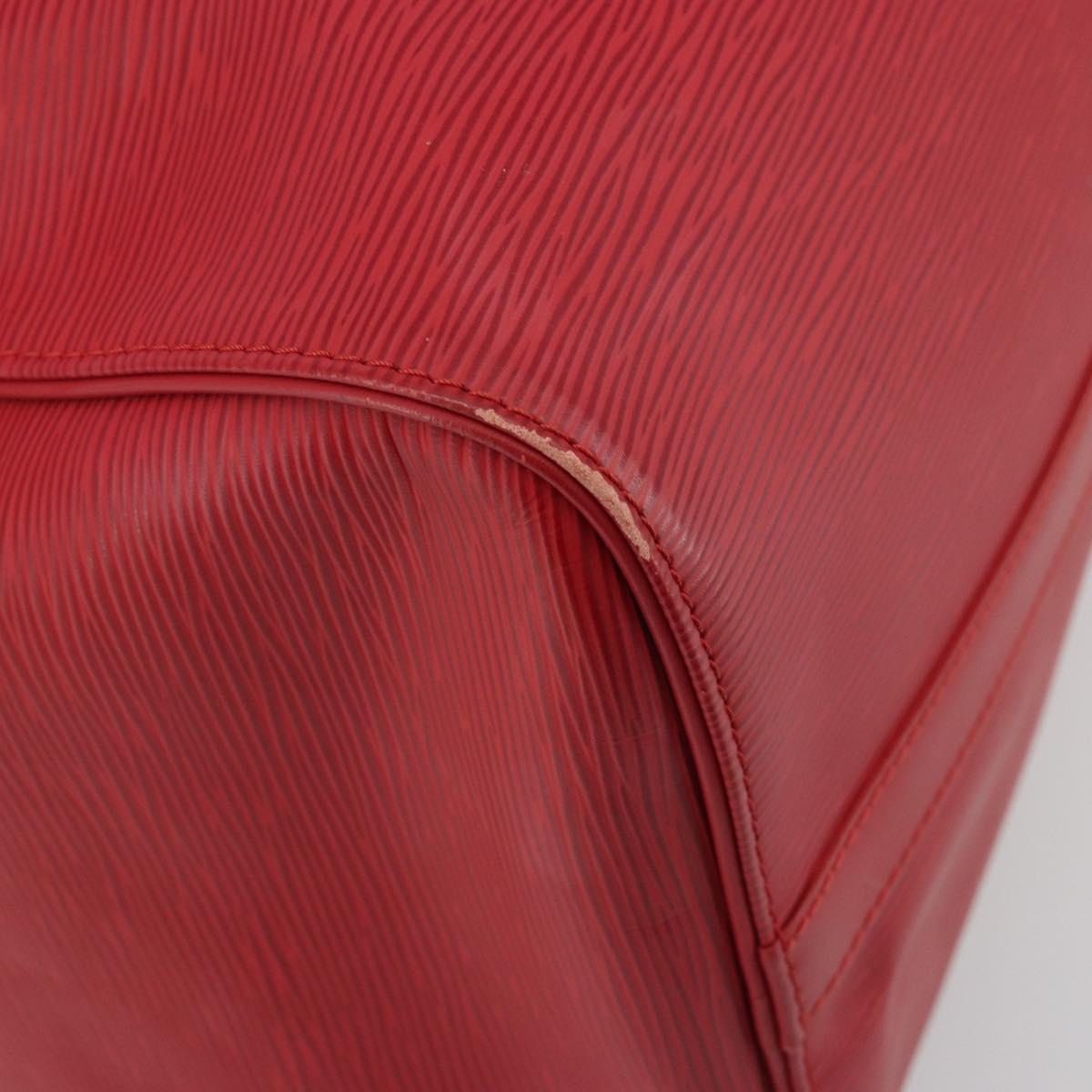 LOUIS VUITTON Epi Keepall 45 Boston Bag Red M42977 LV Auth 189520A
