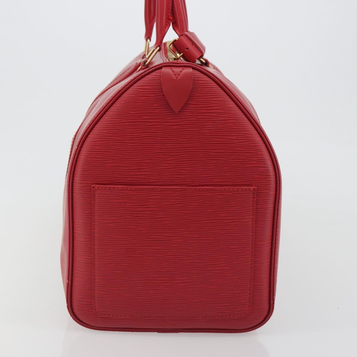 LOUIS VUITTON Epi Keepall 45 Boston Bag Red M42977 LV Auth 189520A