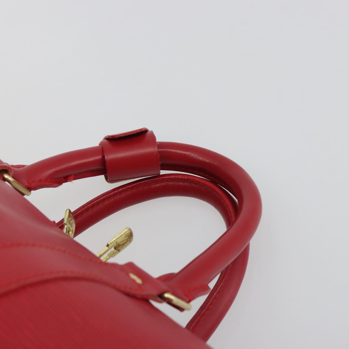 LOUIS VUITTON Epi Keepall 45 Boston Bag Red M42977 LV Auth 189520A