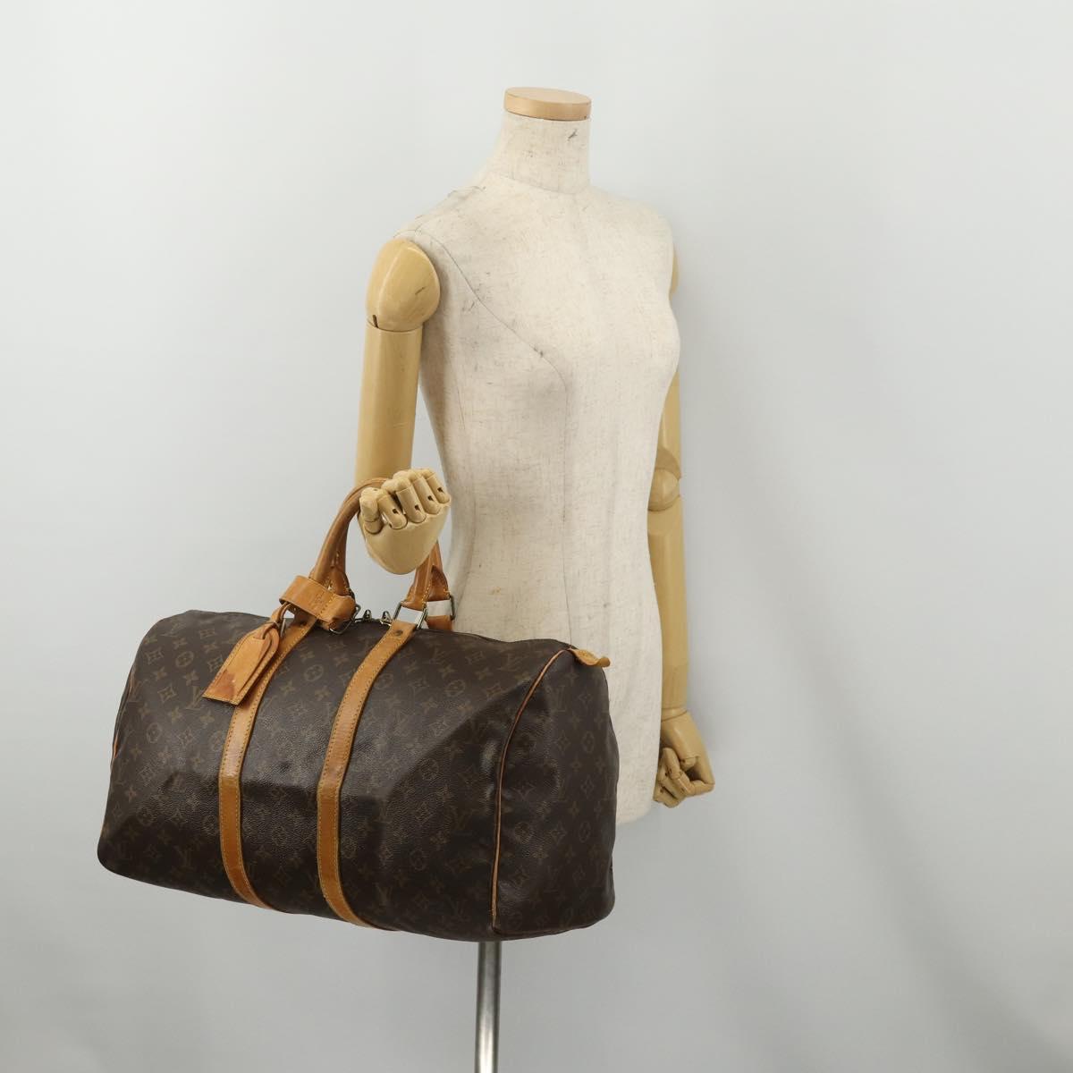 LOUIS VUITTON Monogram Keepall 45 Boston Bag M41428 LV Auth 189521