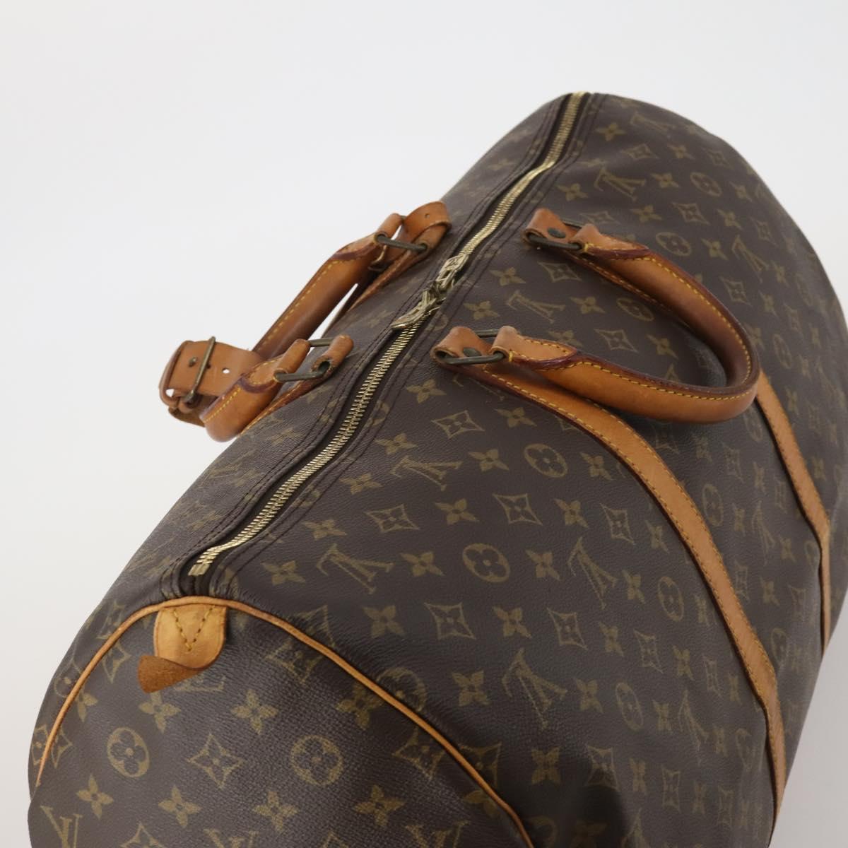LOUIS VUITTON Monogram Keepall 55 Boston Bag M41424 LV Auth 189523