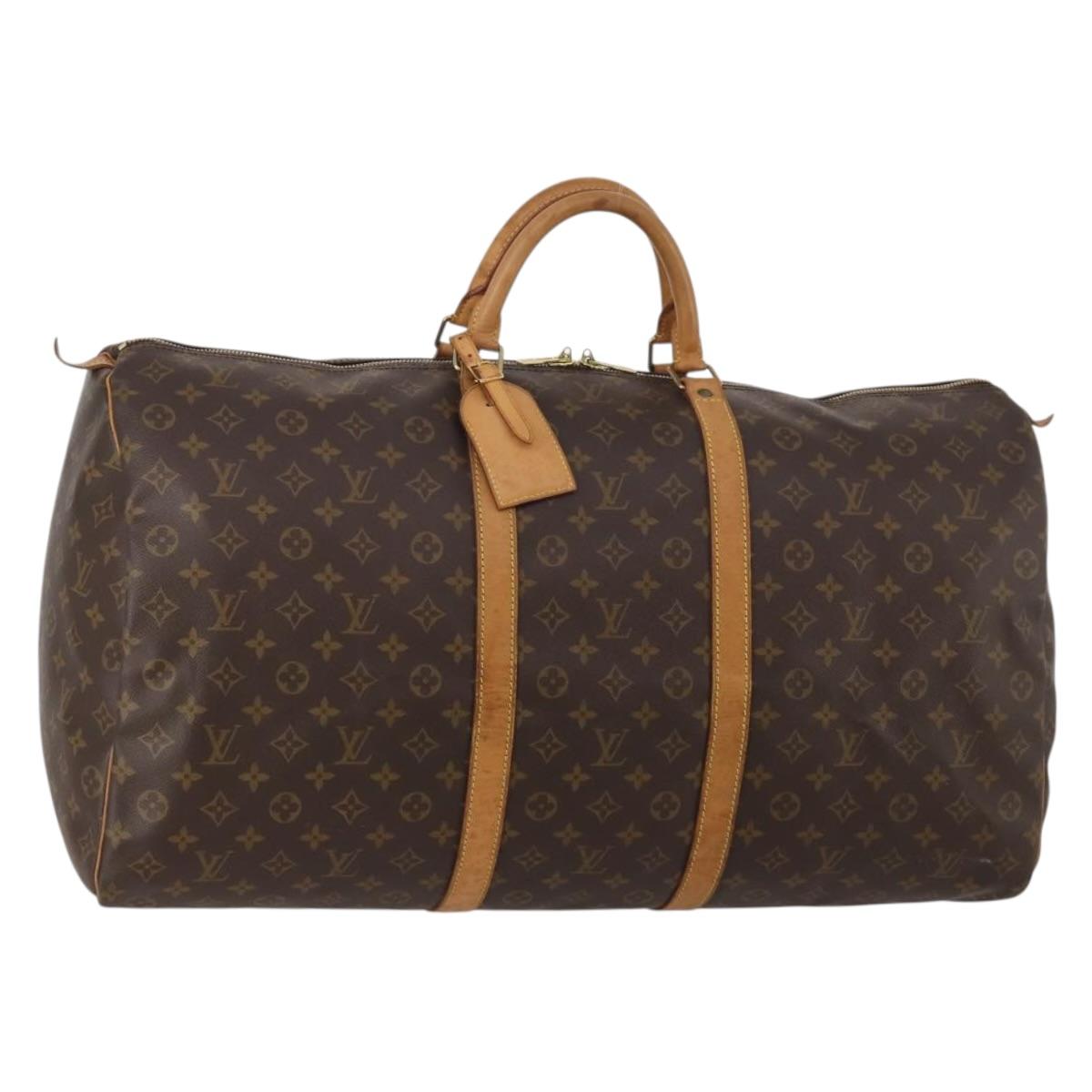 LOUIS VUITTON Monogram Keepall 60 Boston Bag M41422 LV Auth 189524