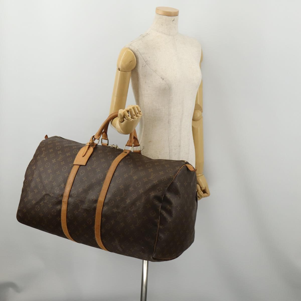 LOUIS VUITTON Monogram Keepall 60 Boston Bag M41422 LV Auth 189524