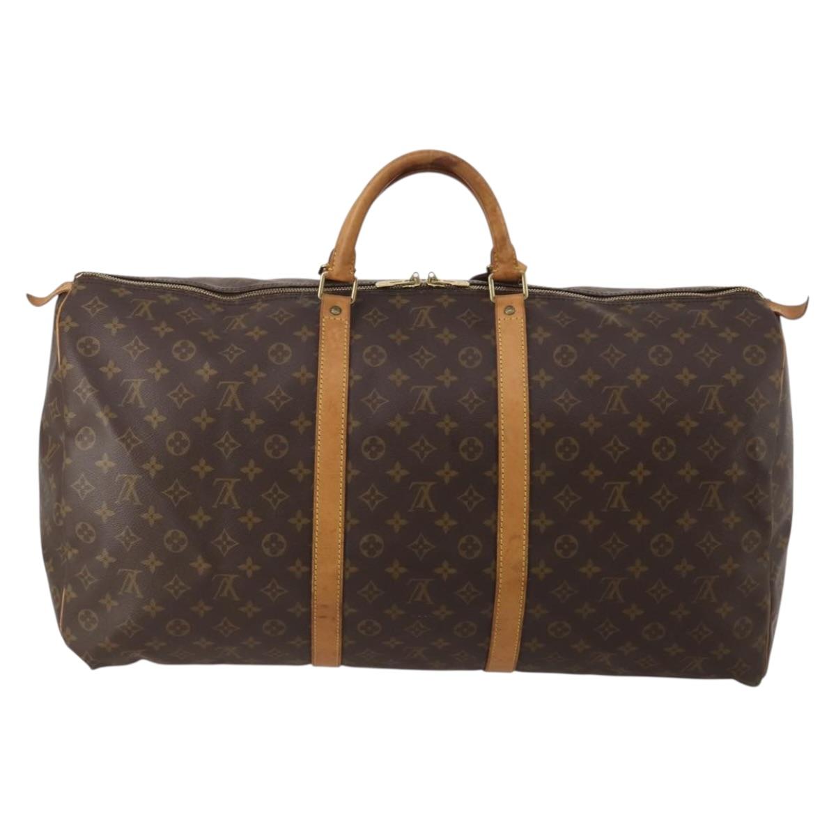 LOUIS VUITTON Monogram Keepall 60 Boston Bag M41422 LV Auth 189524