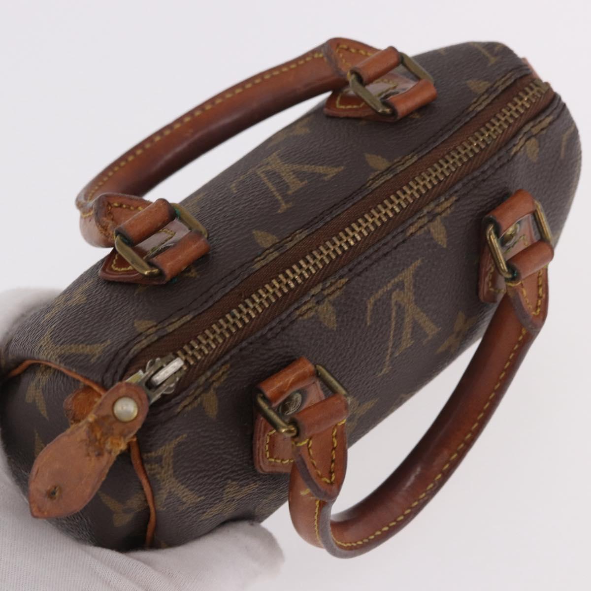 LOUIS VUITTON Monogram Mini Speedy Hand Bag M41534 LV Auth 189530