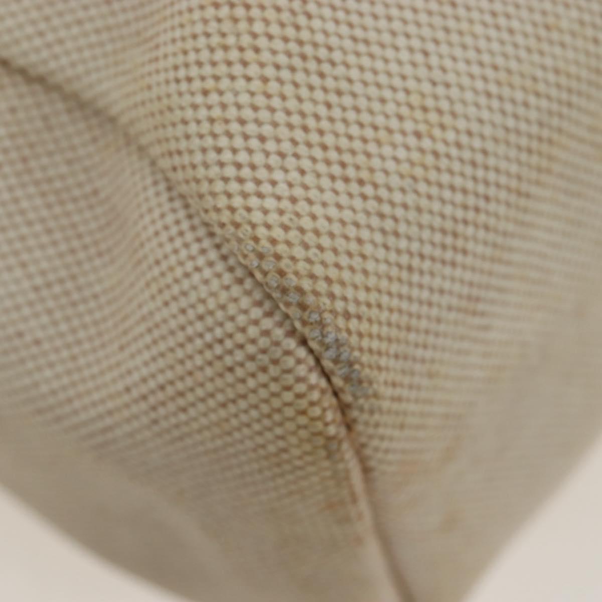 HERMES Herbag A Dos Backpack Canvas 2way Beige Silver Auth 189543