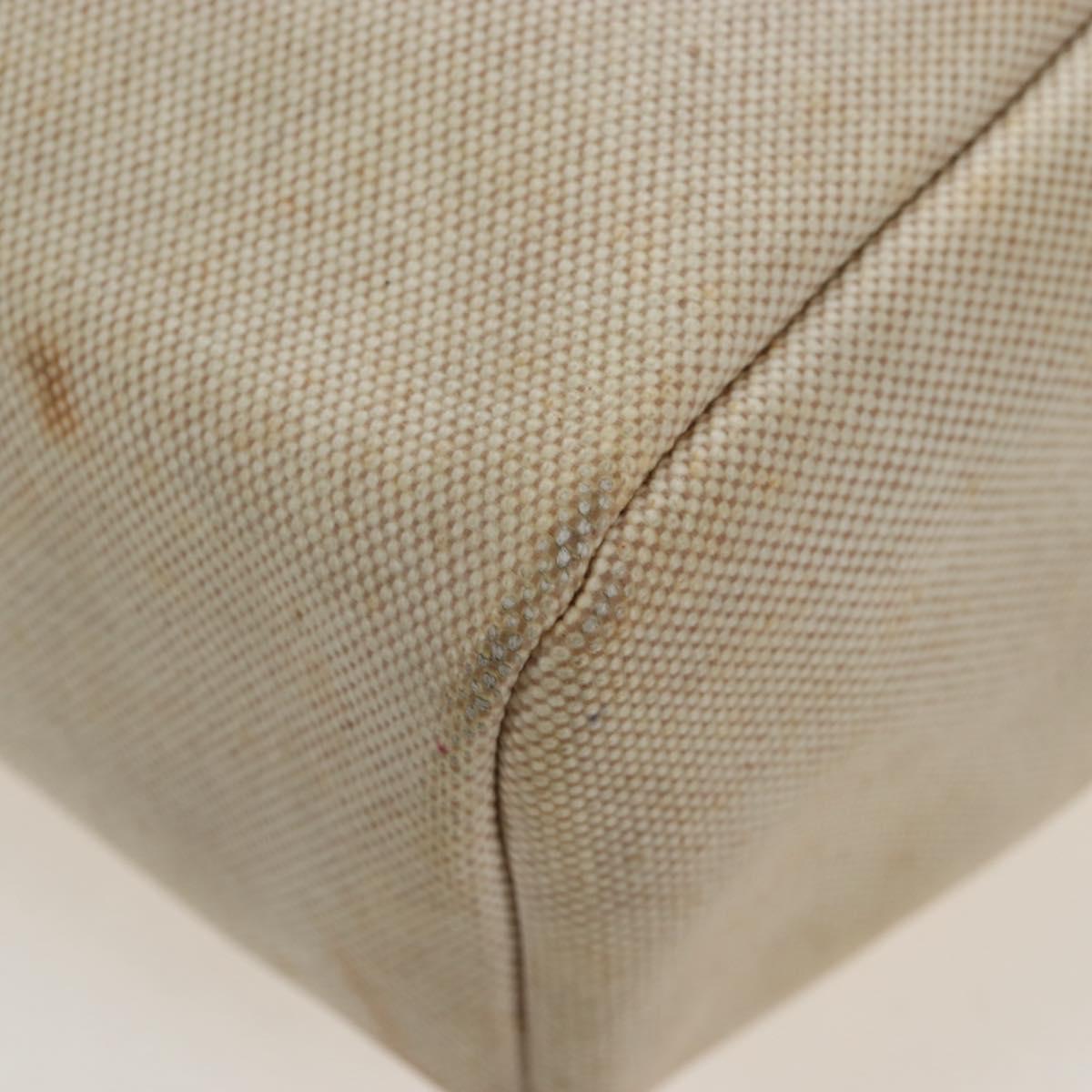 HERMES Herbag A Dos Backpack Canvas 2way Beige Silver Auth 189543