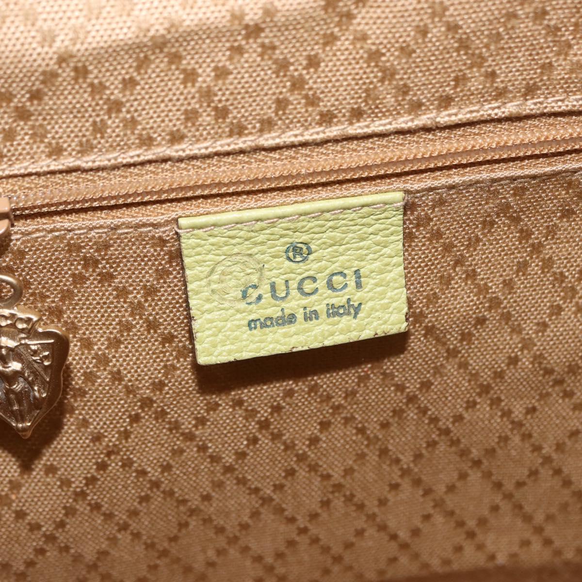 GUCCI Bamboo Backpack Suede Green Gold 003 8030 Auth 189546A