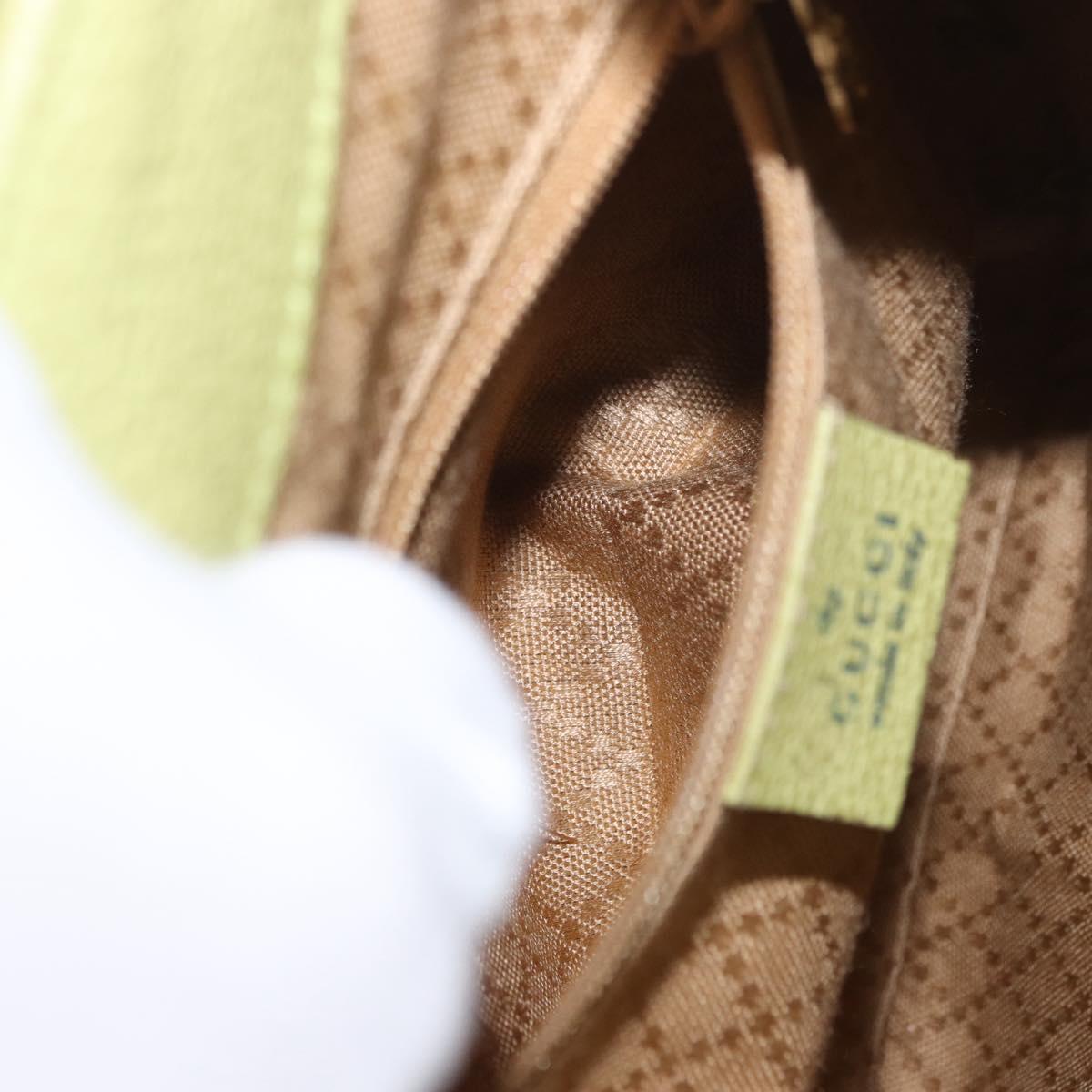 GUCCI Bamboo Backpack Suede Green Gold 003 8030 Auth 189546A