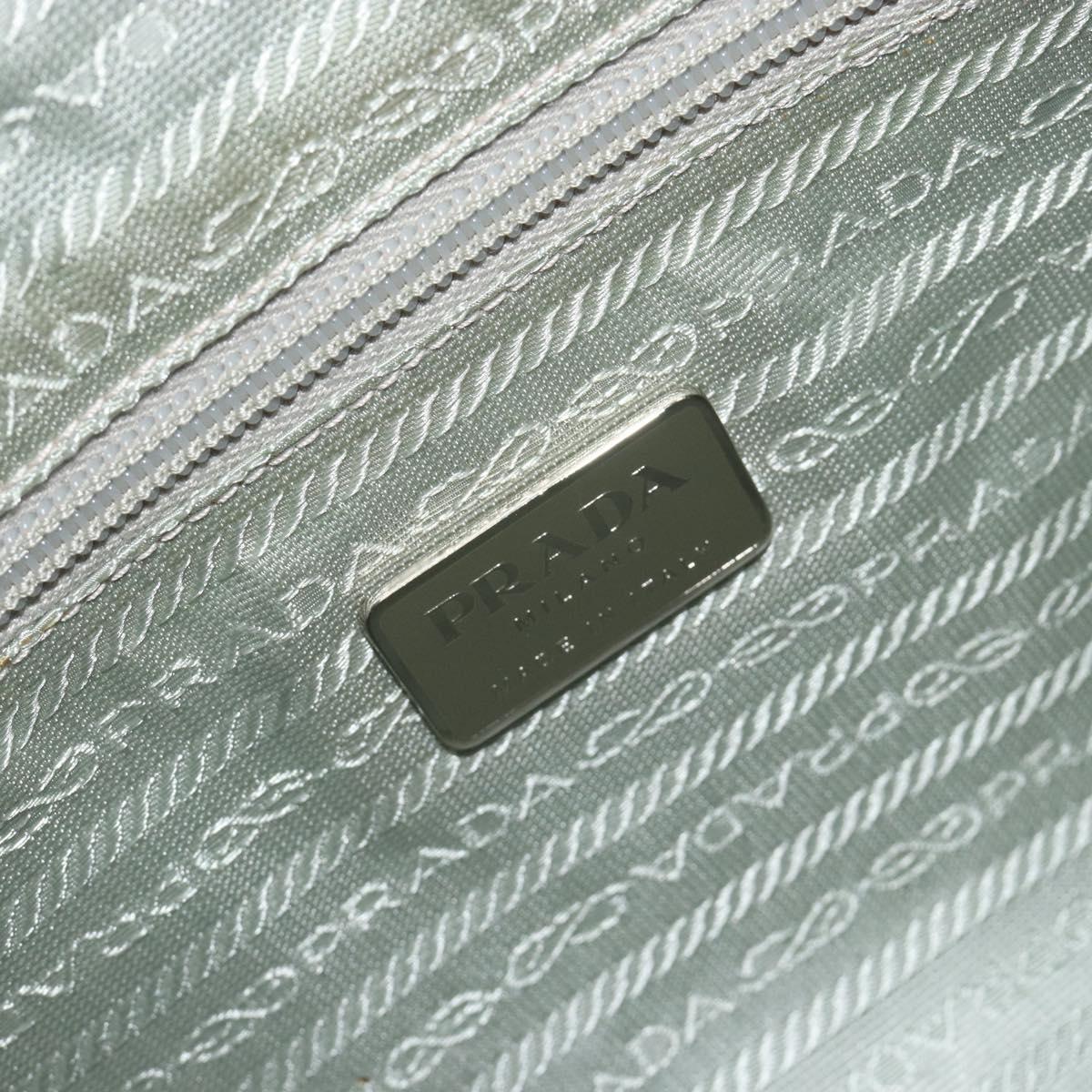 PRADA Shoulder Bag Nylon Light Blue Silver Auth 189553A