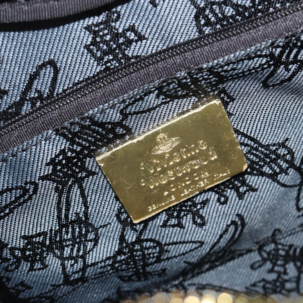 Vivienne Westwood Shoulder Bag Patent leather 2way Gray Gold Auth 189555