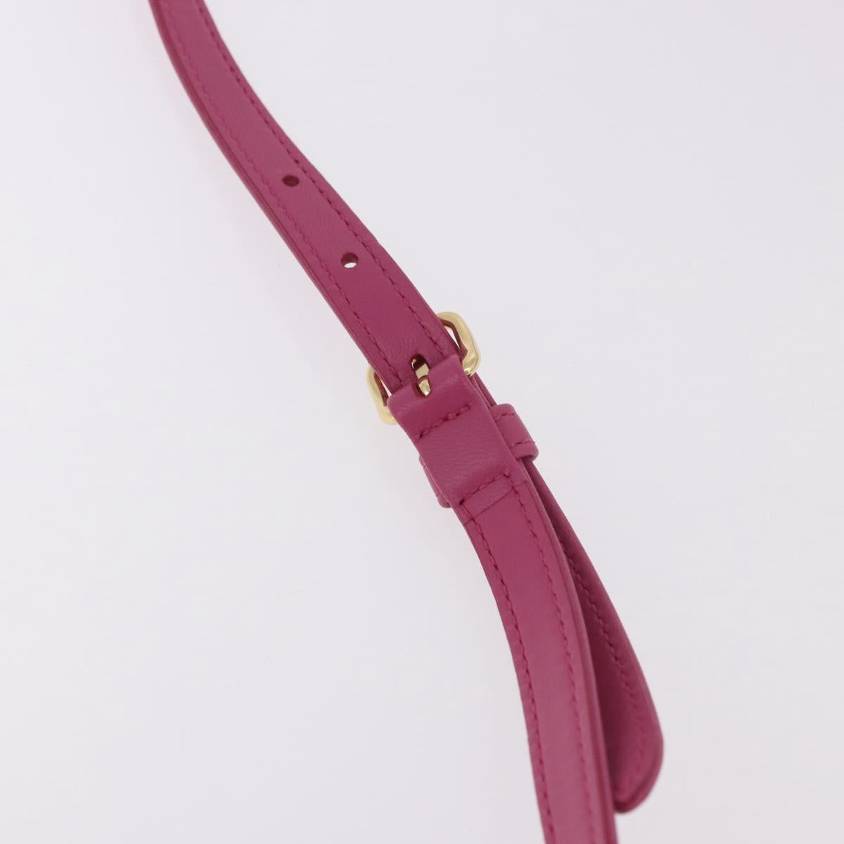 Miu Miu Matelasse Arcadi Small Hand Bag Leather 2way Pink Gold Auth 189560SM