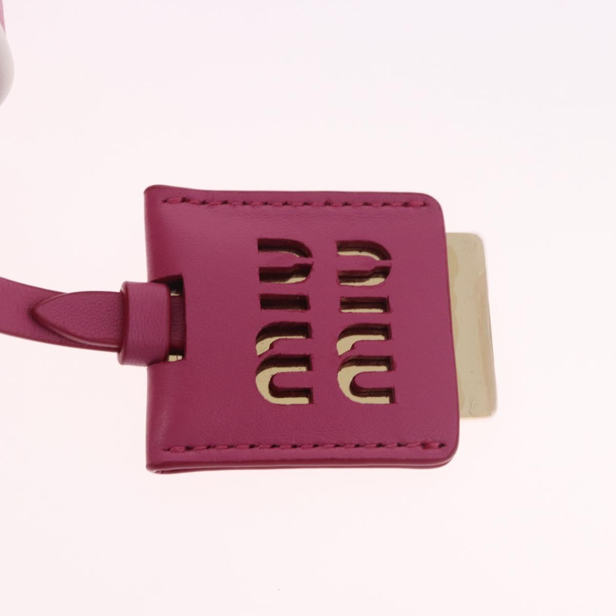 Miu Miu Matelasse Arcadi Small Hand Bag Leather 2way Pink Gold Auth 189560SM