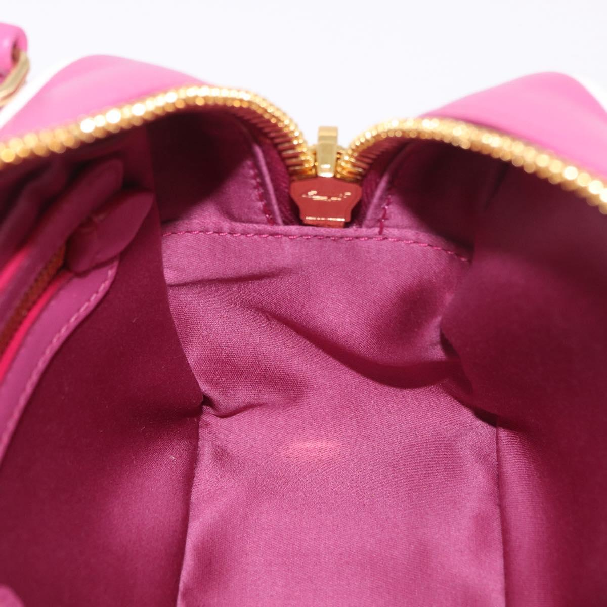Miu Miu Matelasse Arcadi Small Hand Bag Leather 2way Pink Gold Auth 189560SM