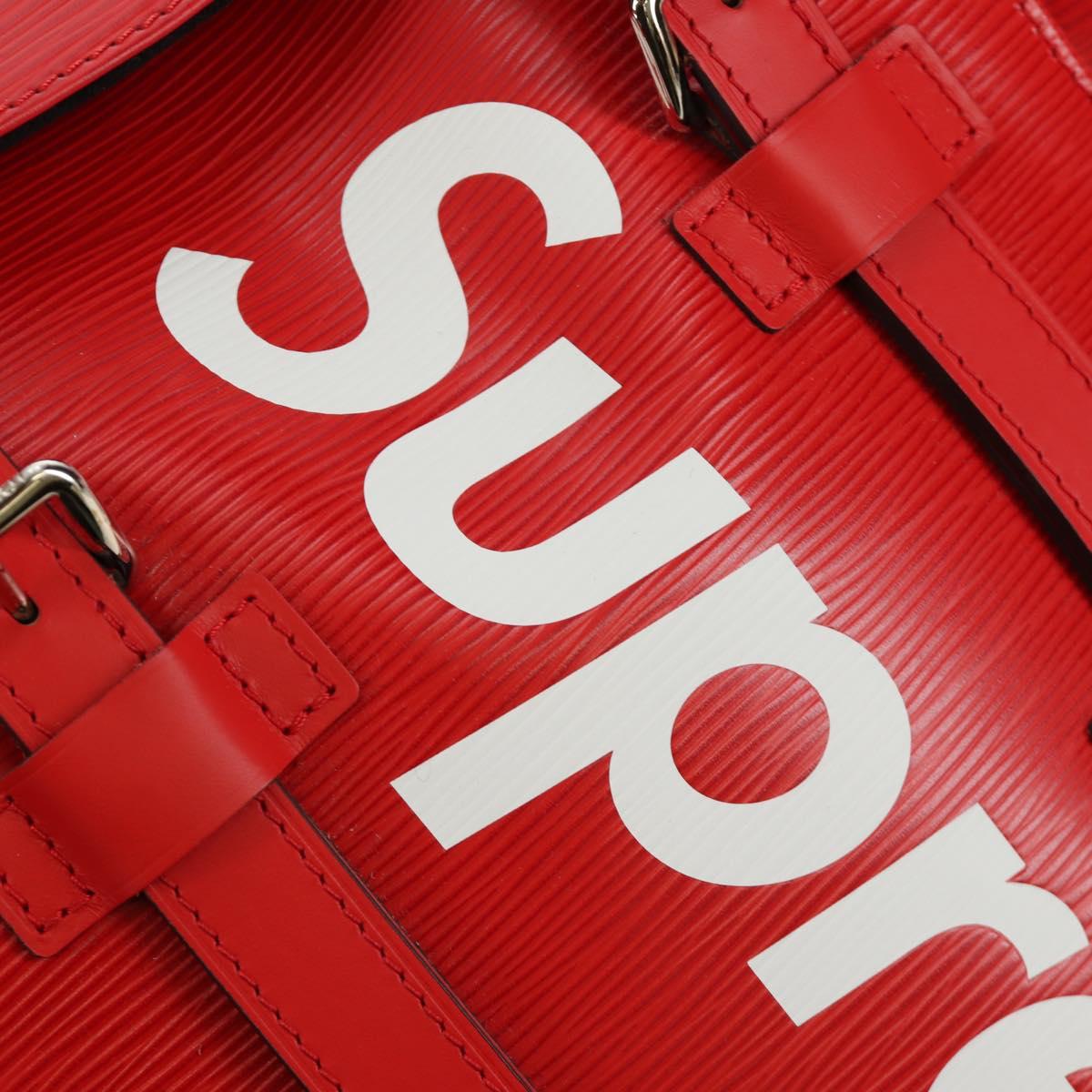 LOUIS VUITTON Epi Christopher PM Backpack LV × Supreme Red M53414 Auth 189566SM