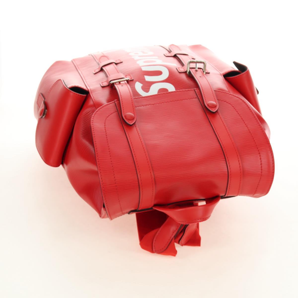 LOUIS VUITTON Epi Christopher PM Backpack LV × Supreme Red M53414 Auth 189566SM