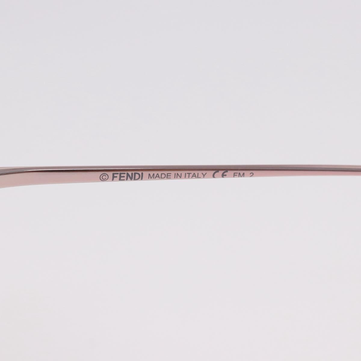 FENDI Sunglasses metal Pink Gold Auth 189574M