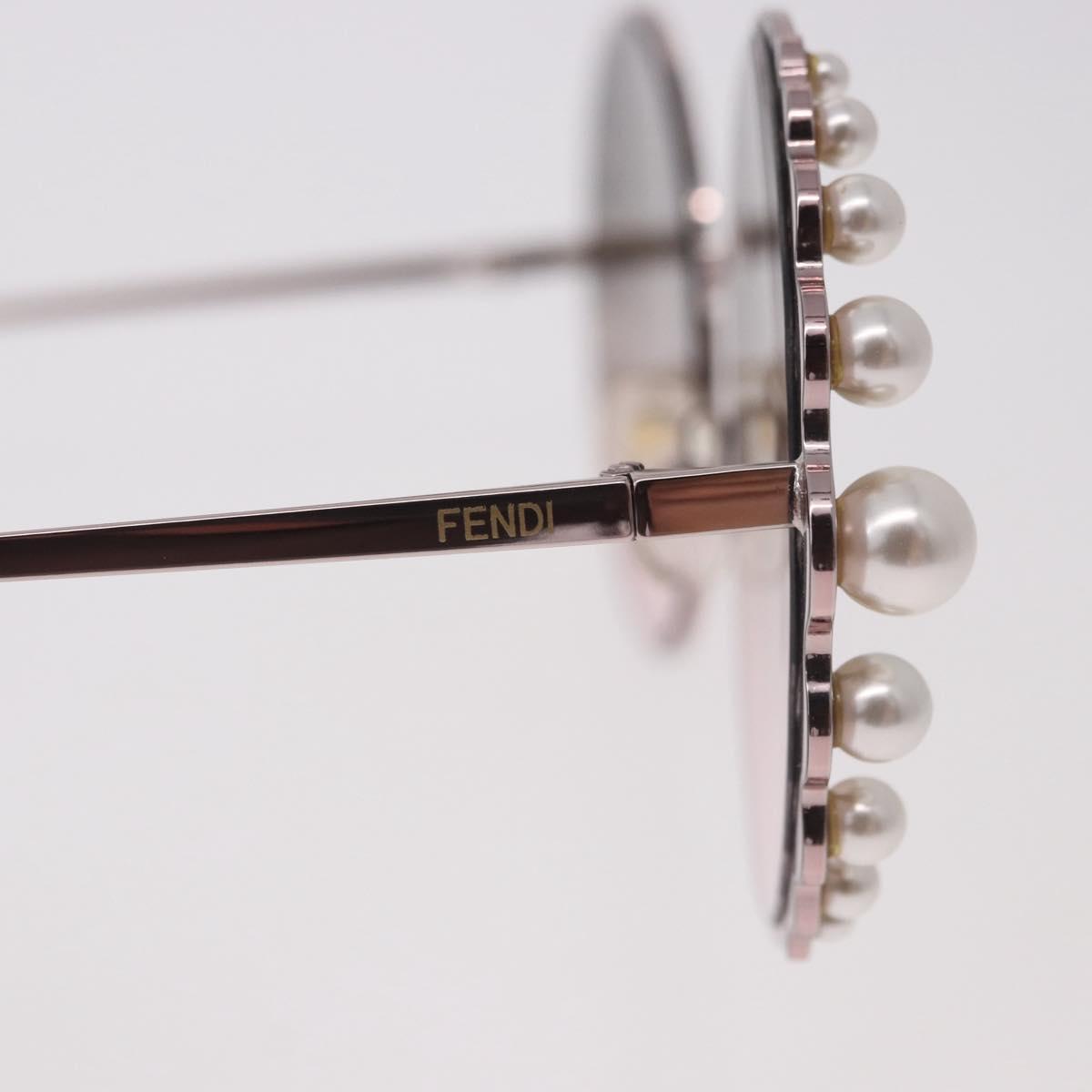 FENDI Sunglasses metal Pink Gold Auth 189574M