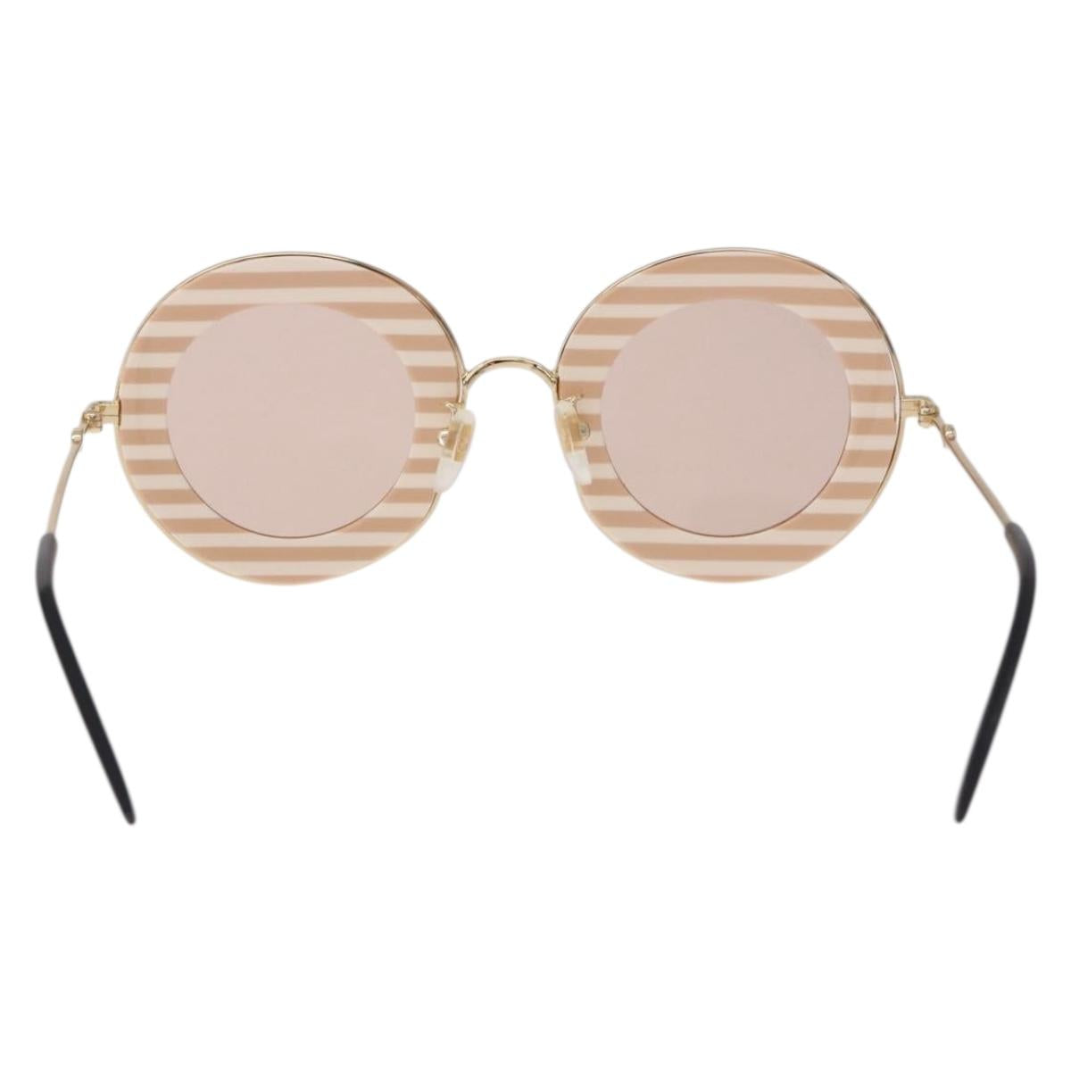 GUCCI Sunglasses metal Brown Auth 189575M