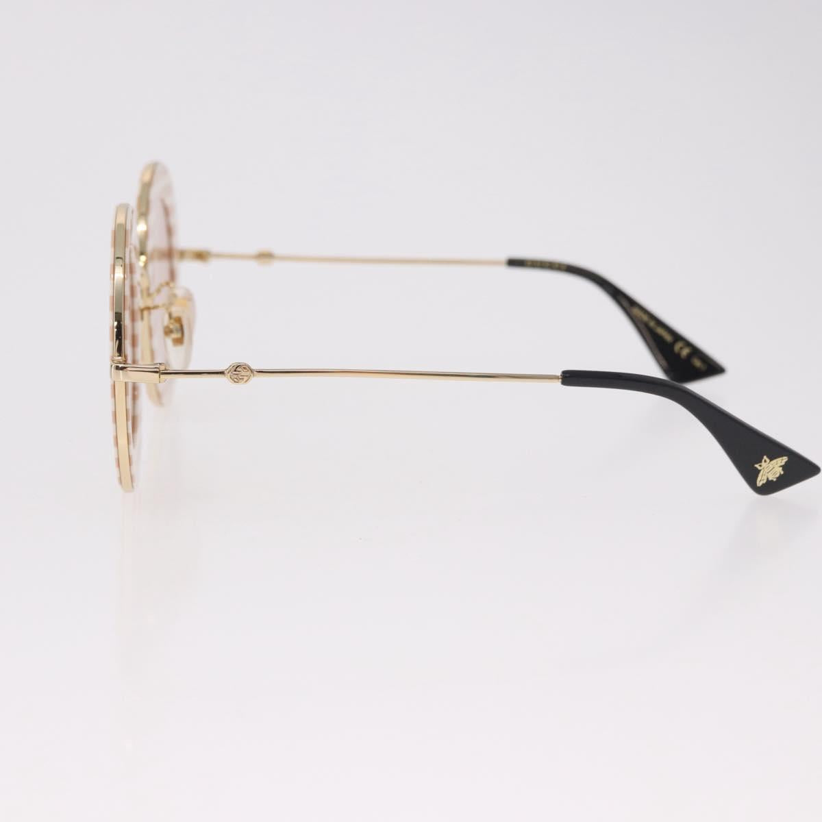 GUCCI Sunglasses metal Brown Auth 189575M