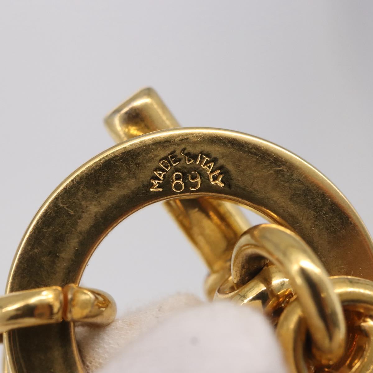 CELINE Macadam Bracelet metal Gold Tone Auth 189576M