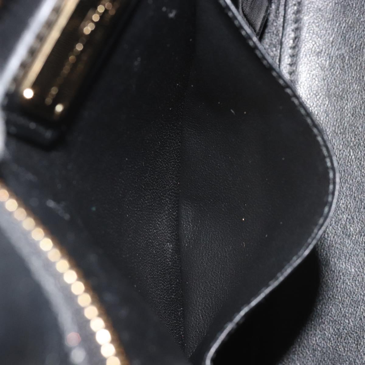 Salvatore Ferragamo Sofia Gancini Hand Bag Leather 2way Black Gold Auth 189582