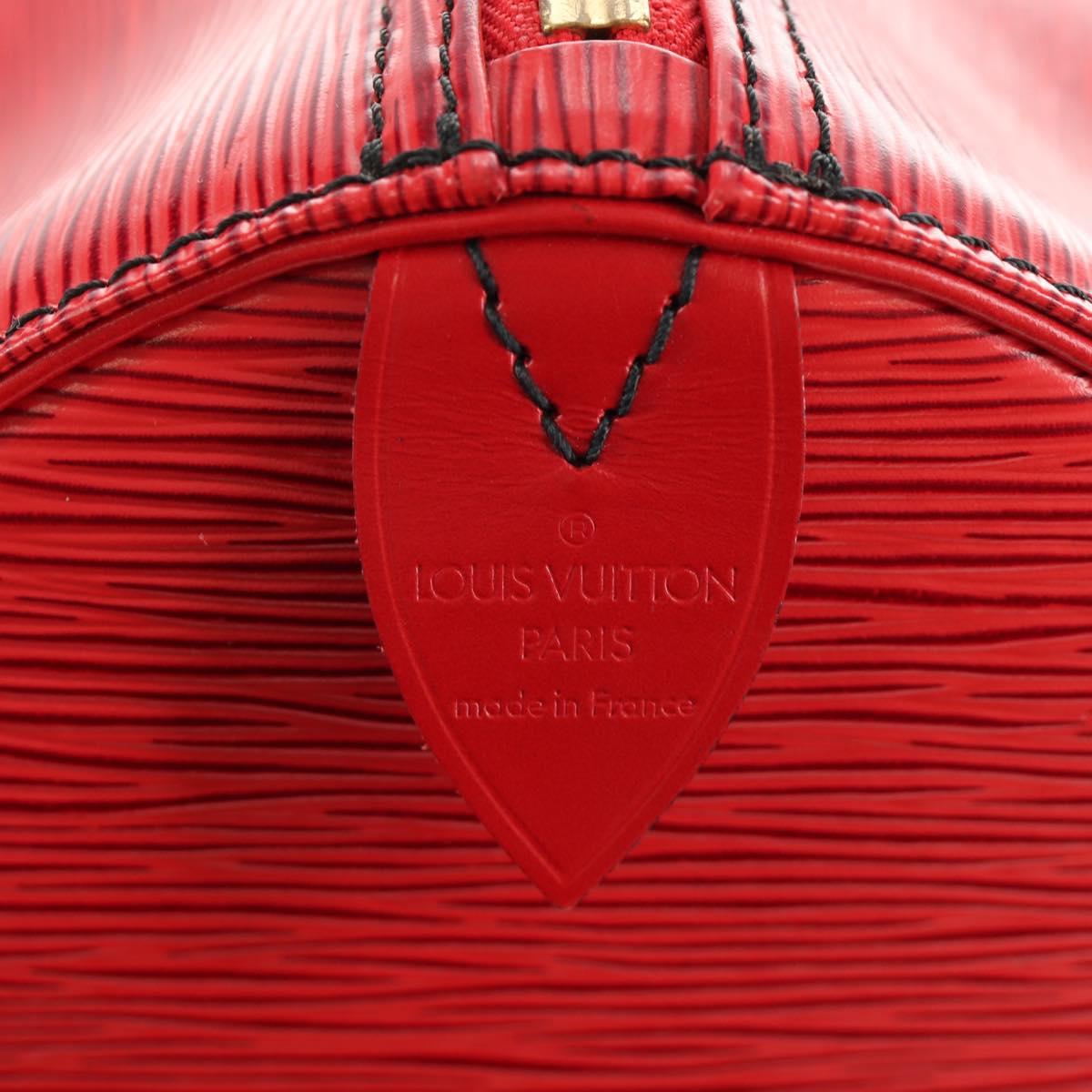 LOUIS VUITTON Epi Keepall 55 Boston Bag Red M42957 LV Auth 189584V