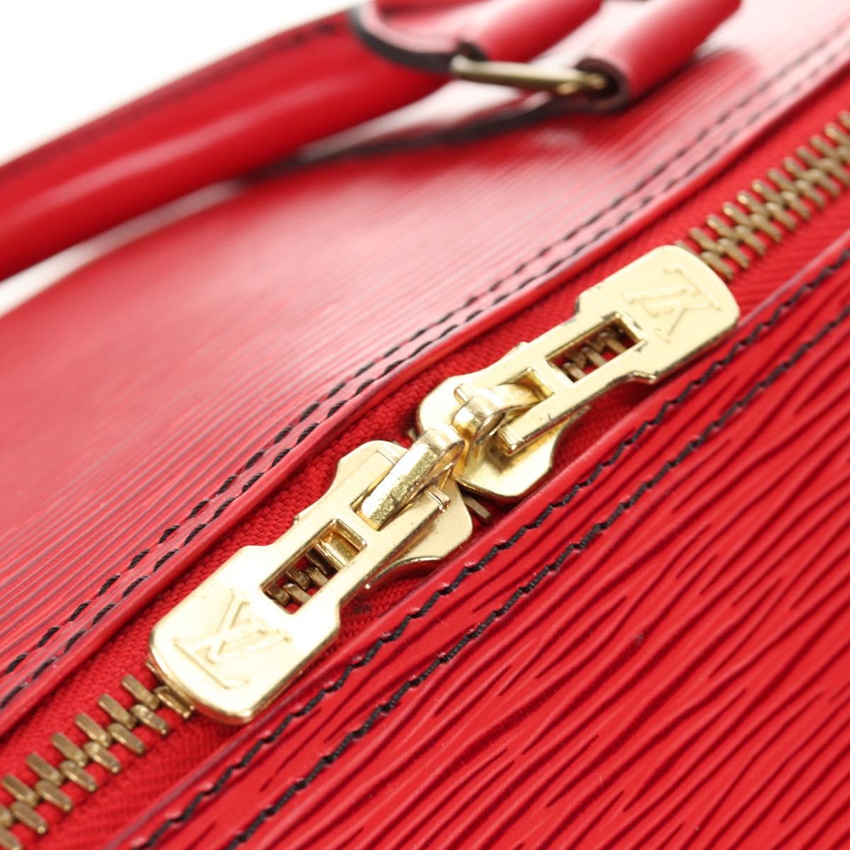 LOUIS VUITTON Epi Keepall 55 Boston Bag Red M42957 LV Auth 189584V
