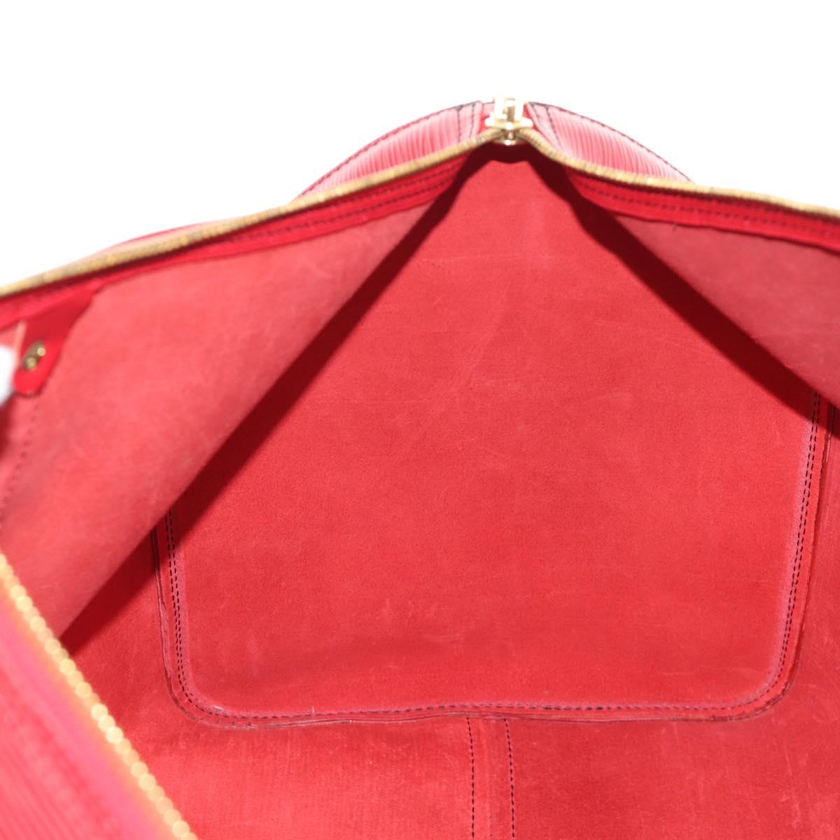 LOUIS VUITTON Epi Keepall 55 Boston Bag Red M42957 LV Auth 189584V