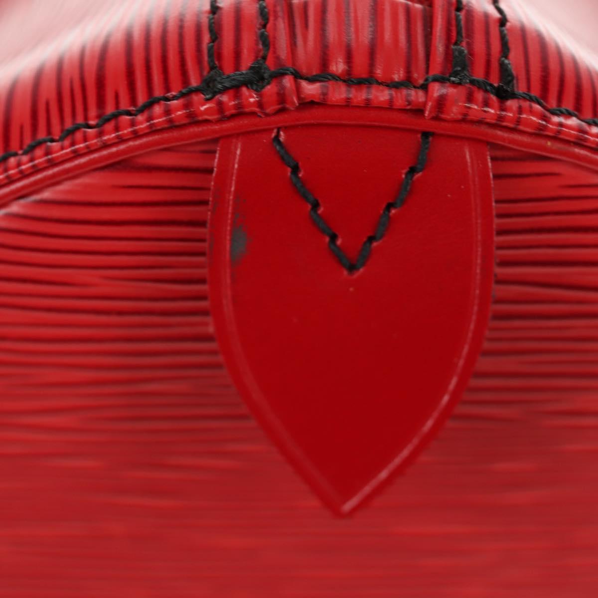 LOUIS VUITTON Epi Keepall 55 Boston Bag Red M42957 LV Auth 189584V