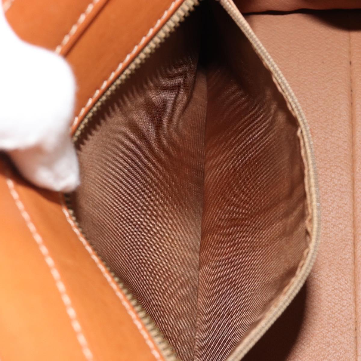 CELINE Macadam Canvas Hand Bag PVC Beige Gold Auth 189587
