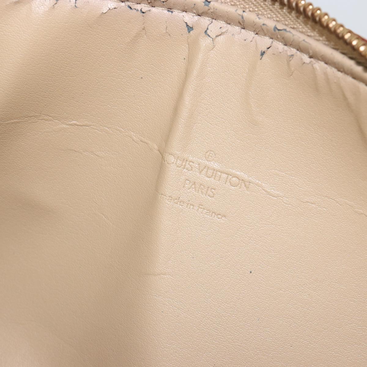 LOUIS VUITTON Monogram Vernis Bedford Hand Bag Beige M91006 LV Auth 189591