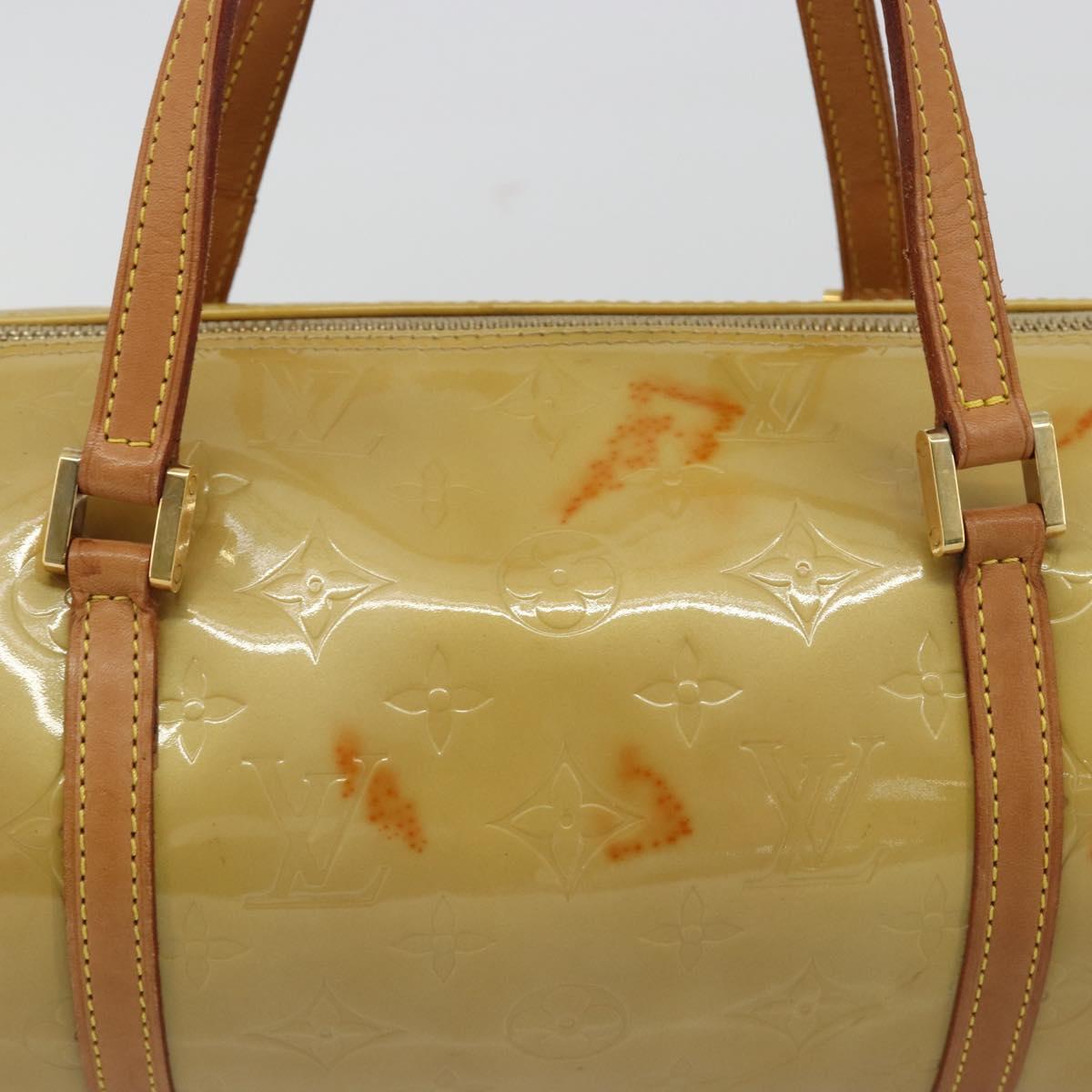 LOUIS VUITTON Monogram Vernis Bedford Hand Bag Beige M91006 LV Auth 189591