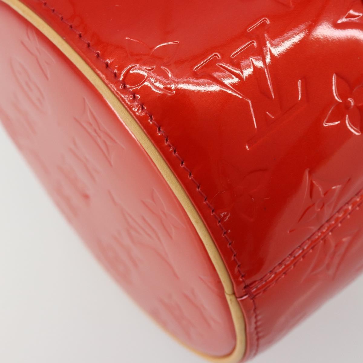 LOUIS VUITTON Monogram Vernis Bedford Hand Bag Rouge M91328 LV Auth 189592A