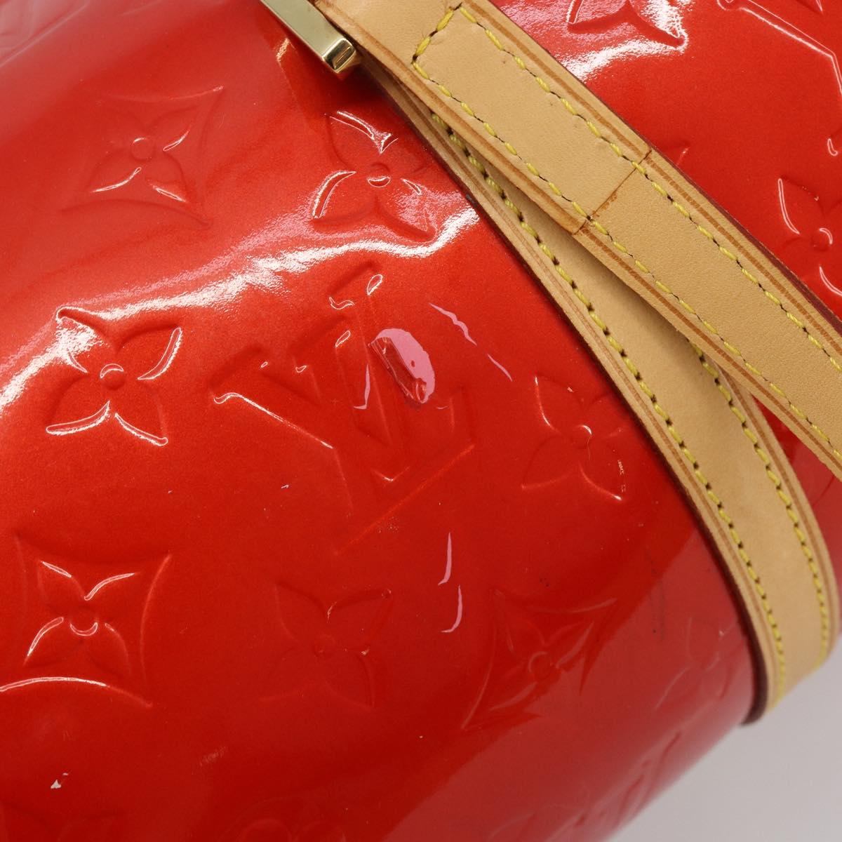 LOUIS VUITTON Monogram Vernis Bedford Hand Bag Rouge M91328 LV Auth 189592A